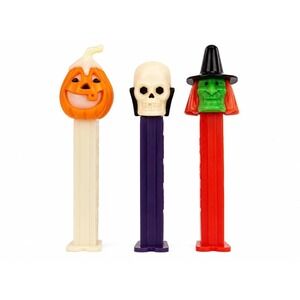 Vintage‎ PEZ Halloween Dispensers Lot of 3 Pumpkin Skull Witch Slovenia Hungary